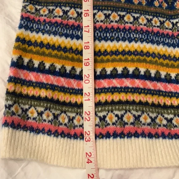 Fair Isle Mockneck Sweater Oyster Multi Color* - Picture 10 of 12